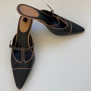 Women's Backless Shoes, Lands' End, 2" Heel, 7 1/2B